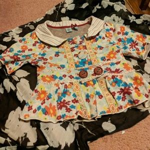 Anthropologie floral patterned cardigan